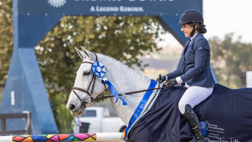 Galway Downs sign , rider with ribbon