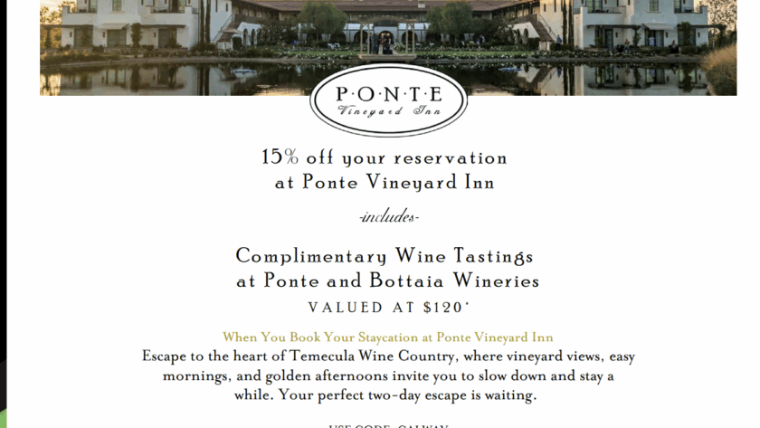 Ponte Vineyard Inn add