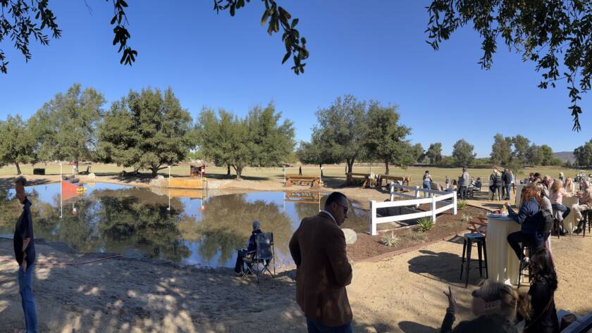 Spectators enjoy the equestrian cross-country course at Galway Downs